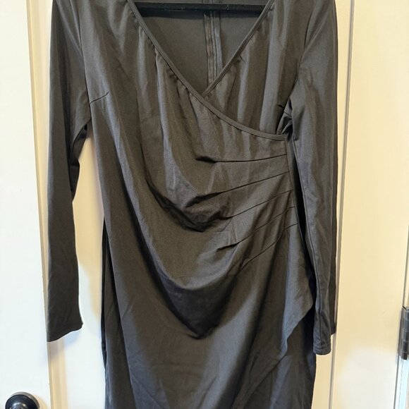 TOB Long Sleeves Deep V-Neck Bodycon Cocktail Party Mini Dress NWT - Picture 4 of 5